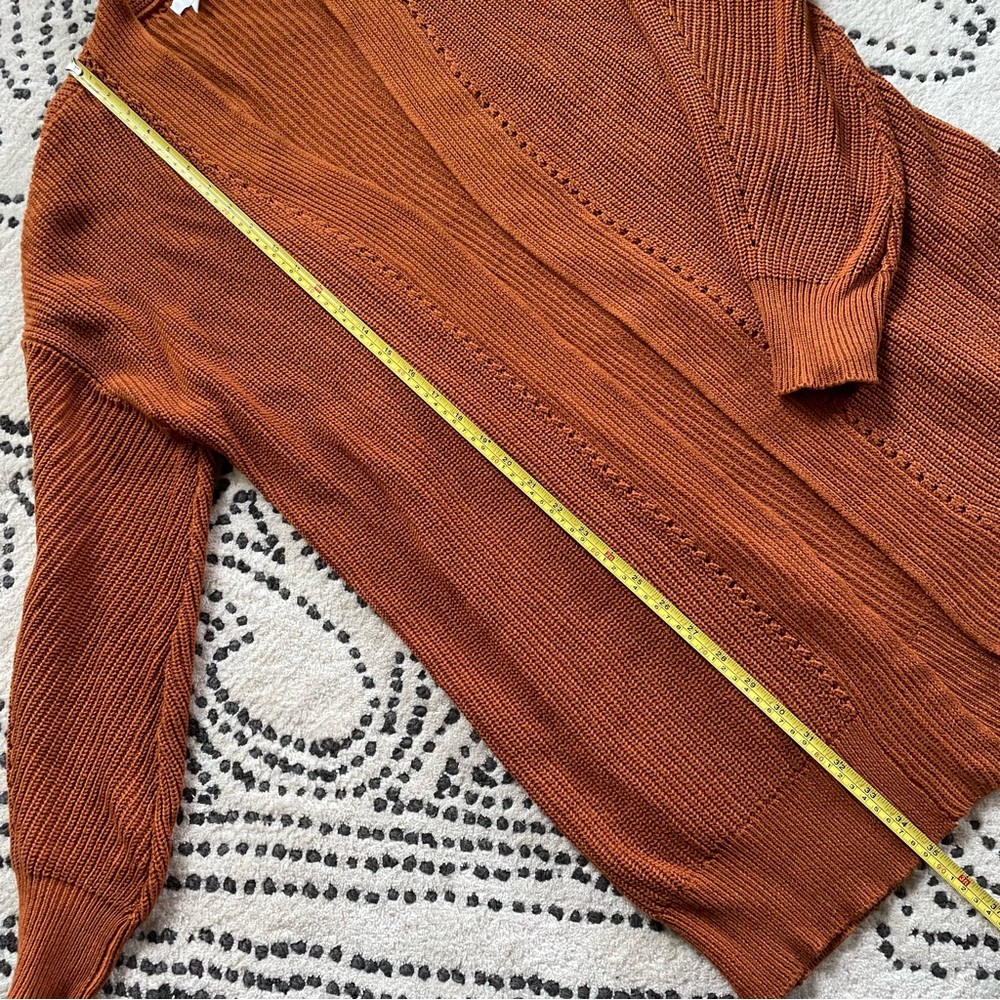 BP Cotton Open Front Long Cardigan Sweater - Picture 4 of 8